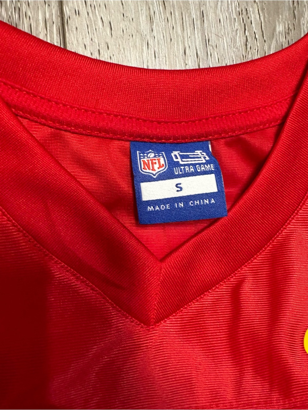 Kansas City Chiefs women’s red short sleeve Jersey top - Picture 5 of 8